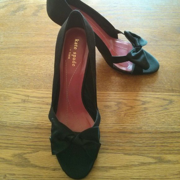 Kate Spade Satin Hera Open Toe Heels Size 8 - Picture 15 of 15